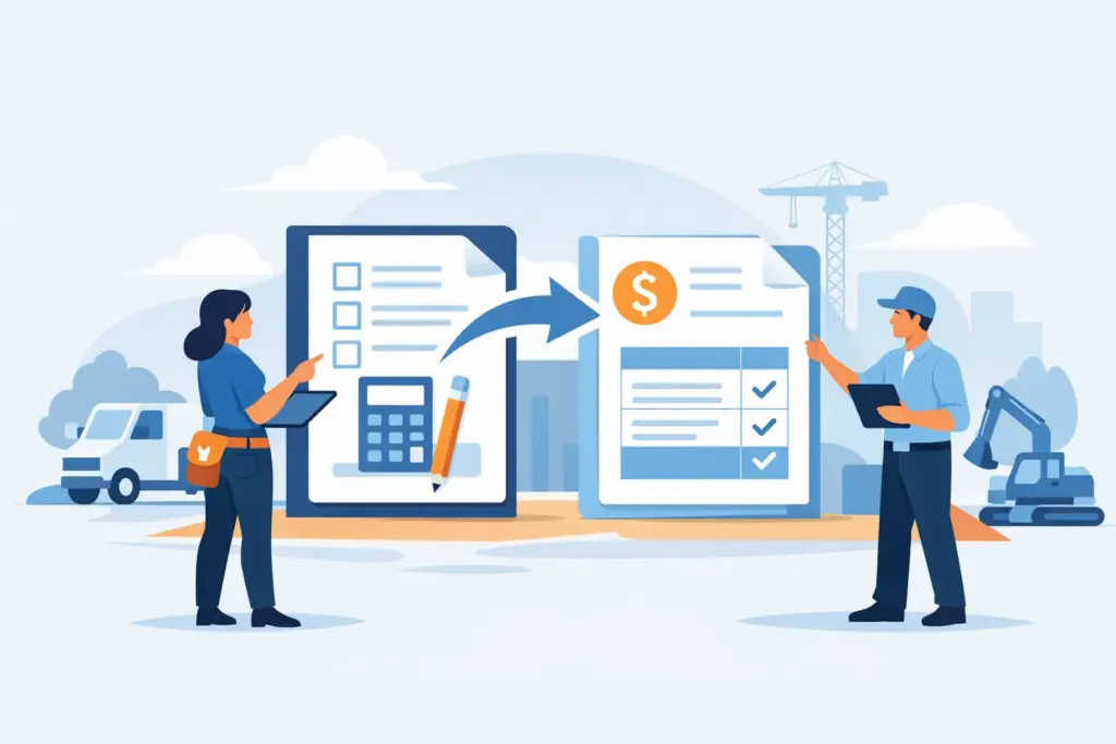 How to Convert Estimate to Invoice On Site