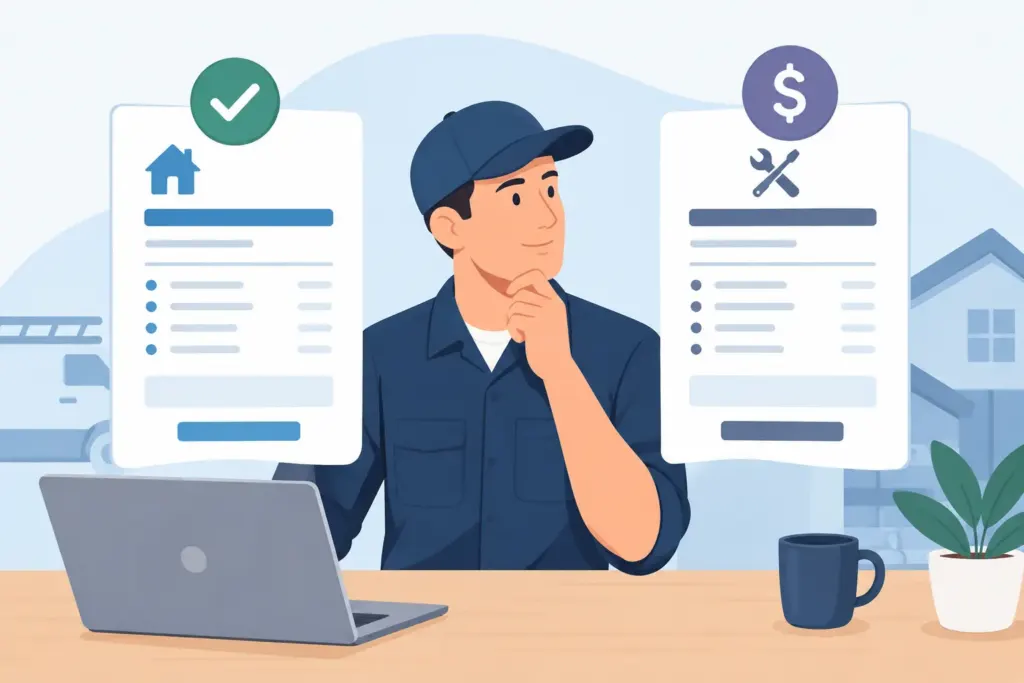 Estimates Invoices Comparison for Service Pros